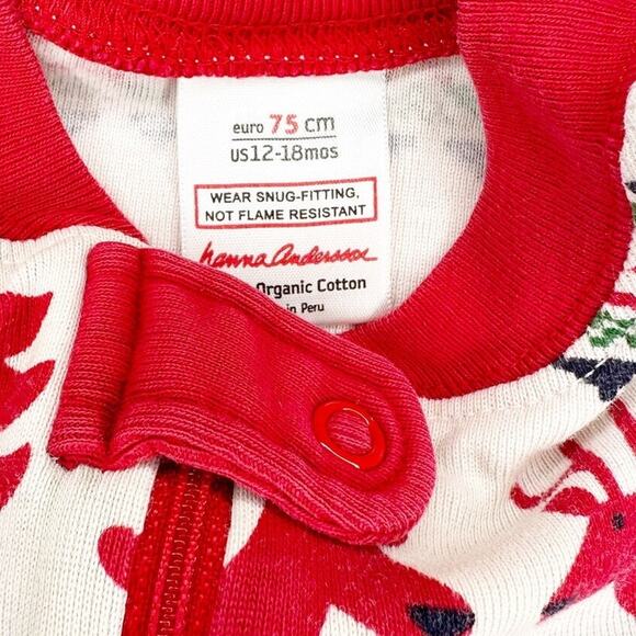 Hanna Andersson Dear Deer Baby Zip Sleeper Size 75cm (12-18 Months) - Picture 6 of 6